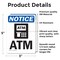 Signmission Atm Sign With Symbol, 3.5 in W x Rectangle, Vinyl Decal OS-2PACK-NS-D-35-V-10181 - alternate 5